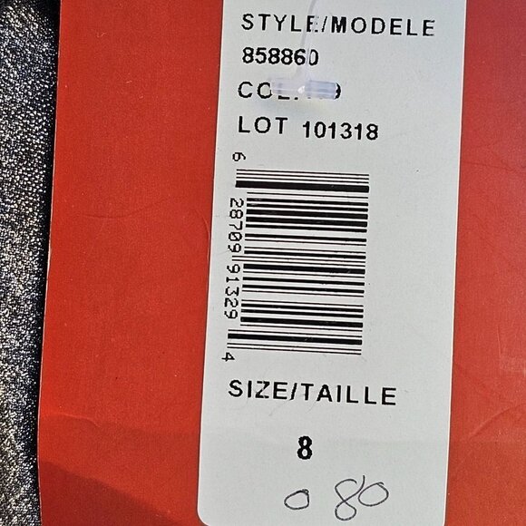 JS Collections Spaghetti Strap Layered Sheath Black Silver Metallic Womens 8 NWT - Picture 10 of 12